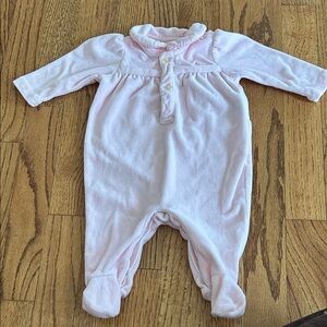 Ralph Lauren Velour Pink Baby One Piece